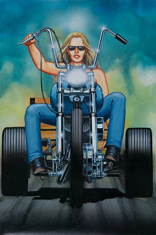David Mann Illustration Cult Biker Motorcycle Poster Wall Art Print Home Wall Decor - xonomax