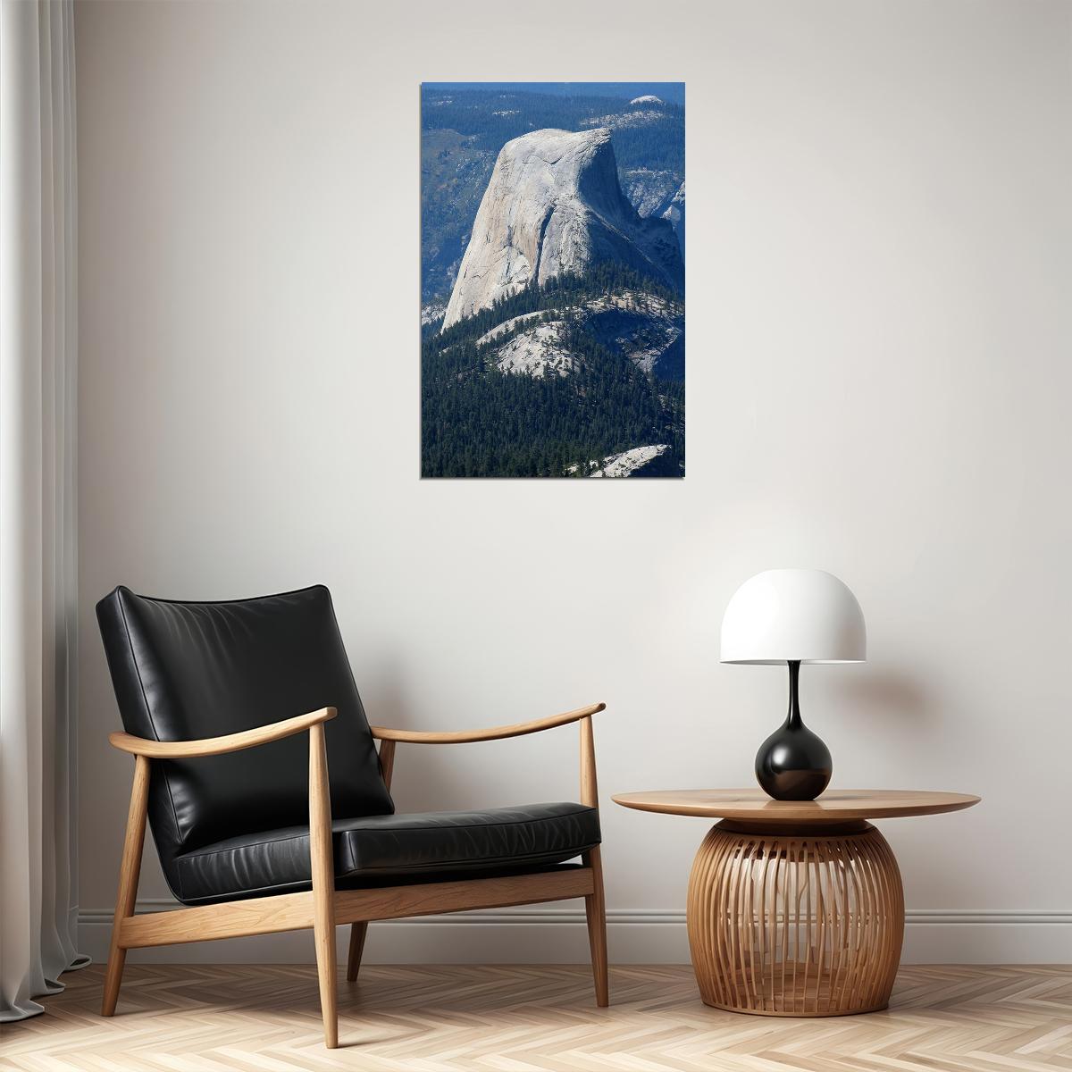 Half Dome And Clouds Yosemite National Park California Poster Wall Art Print Home Wall Decor - xonomax