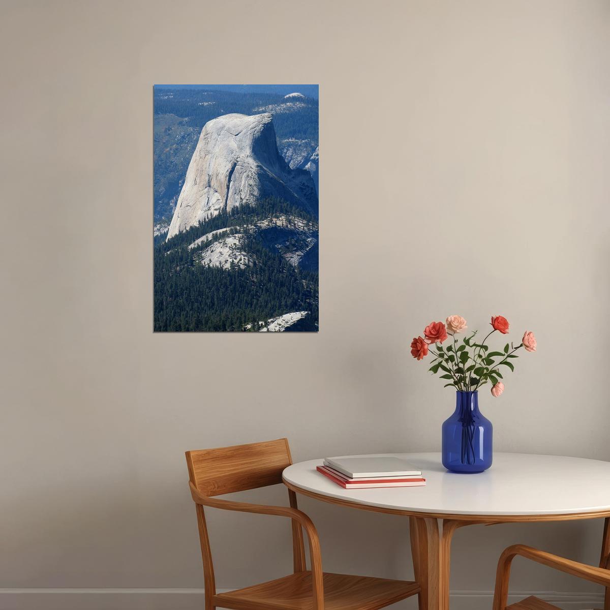 Half Dome And Clouds Yosemite National Park California Poster Wall Art Print Home Wall Decor - xonomax