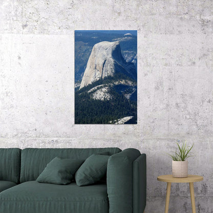 Half Dome And Clouds Yosemite National Park California Poster Wall Art Print Home Wall Decor - xonomax