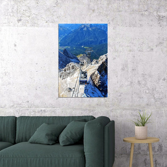 Gondola On Schilthorn Mountain Poster Wall Art Print Home Wall Decor - xonomax