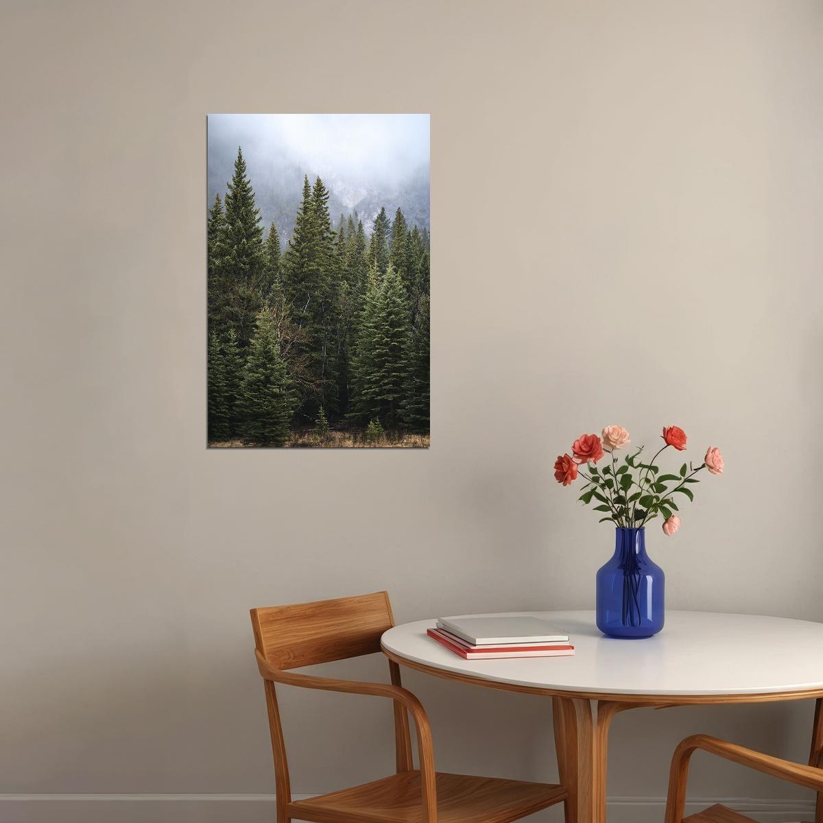 Forest Of Pine Trees Nature Landscape Poster Wall Art Print Home Wall Decor - xonomax