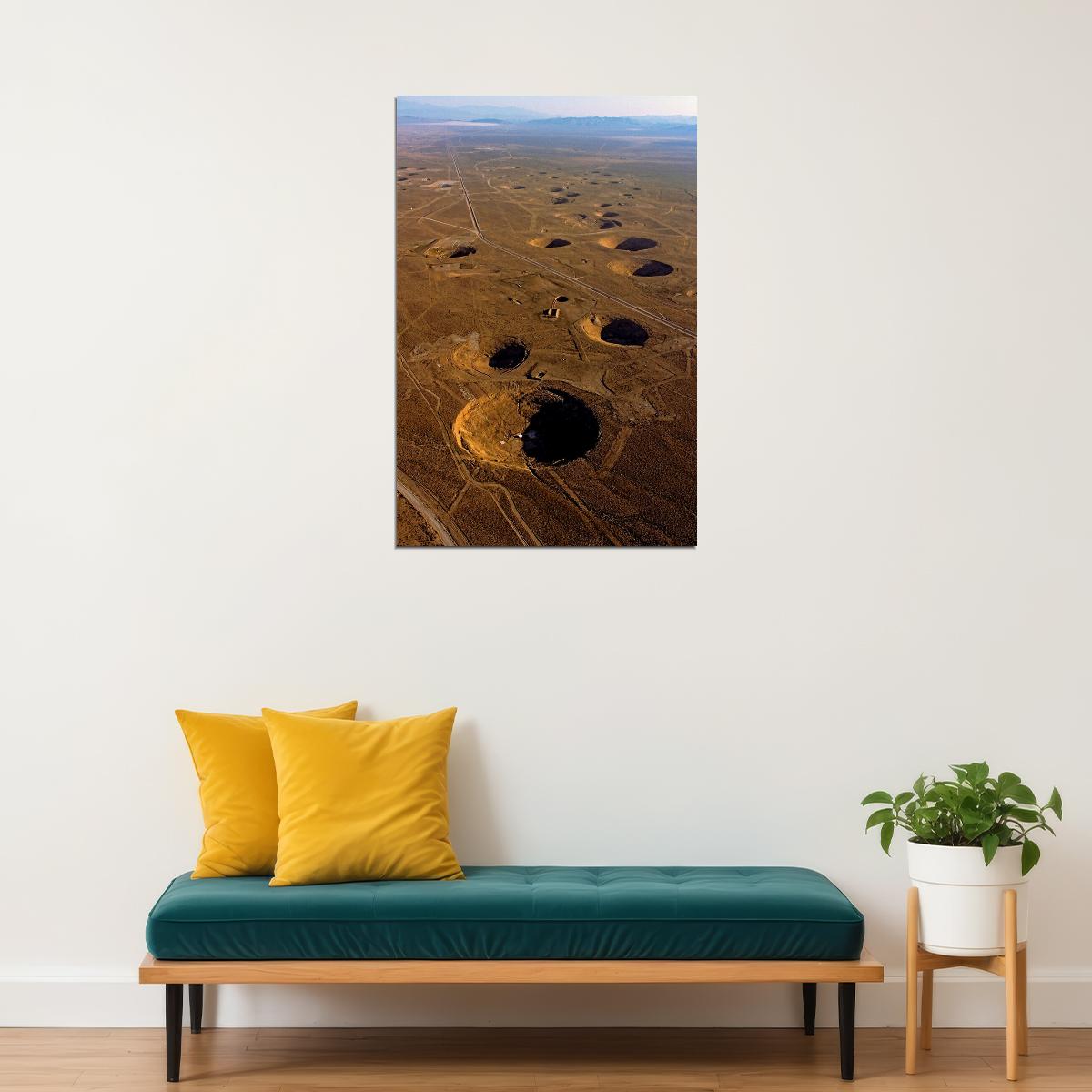 Barringer Meteor Crater Geology Impact Nature Poster Wall Art Print Home Wall Decor - xonomax
