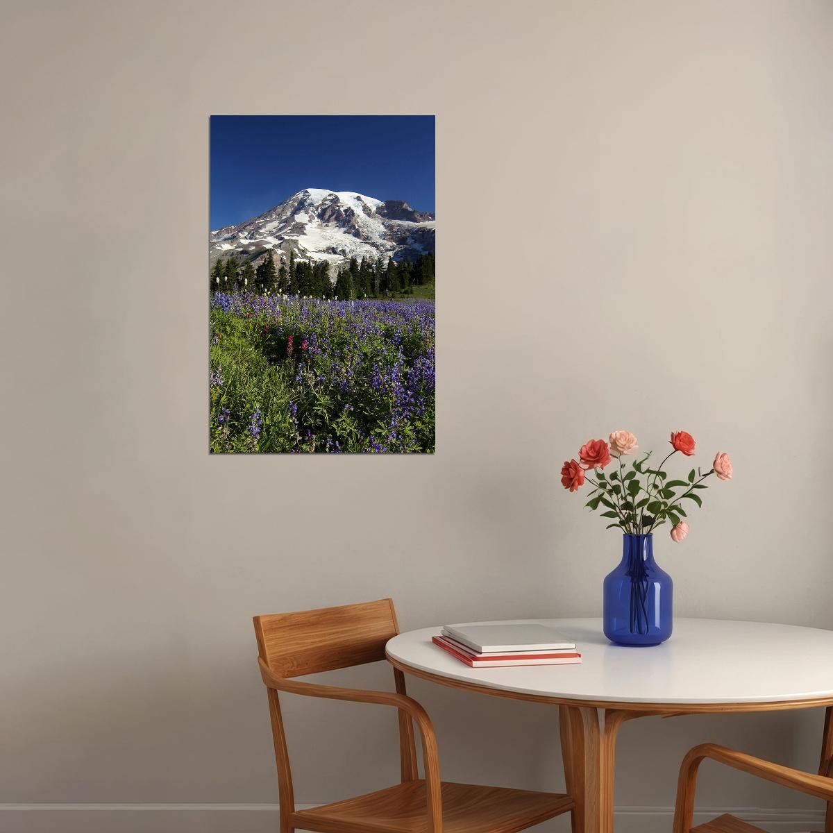 Wonderful Mount Rainier Landscape Nature Poster Wall Art Print Home Wall Decor - xonomax