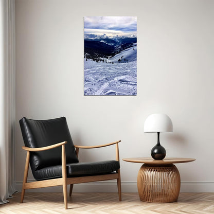 Snow Covered Slopes Above The Breckenridge Ski Resort Poster Wall Art Print Home Wall Decor - xonomax