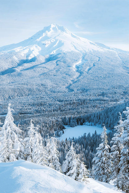 Blue Ridge Mountains In Winter Landscape Poster Wall Art Print Home Wall Decor - xonomax
