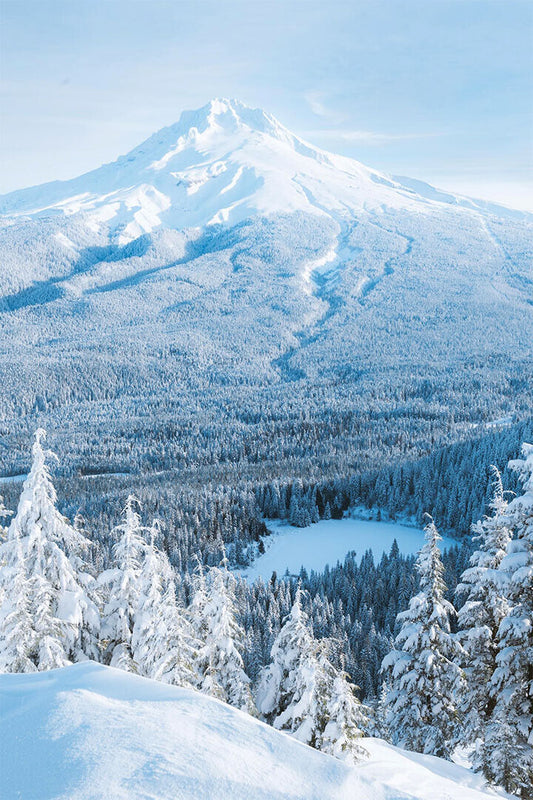 Blue Ridge Mountains In Winter Landscape Poster Wall Art Print Home Wall Decor - xonomax