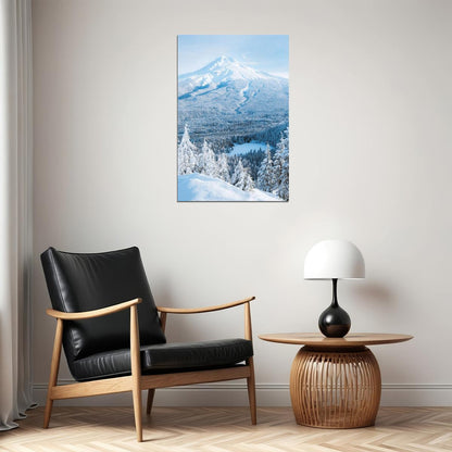 Blue Ridge Mountains In Winter Landscape Poster Wall Art Print Home Wall Decor - xonomax