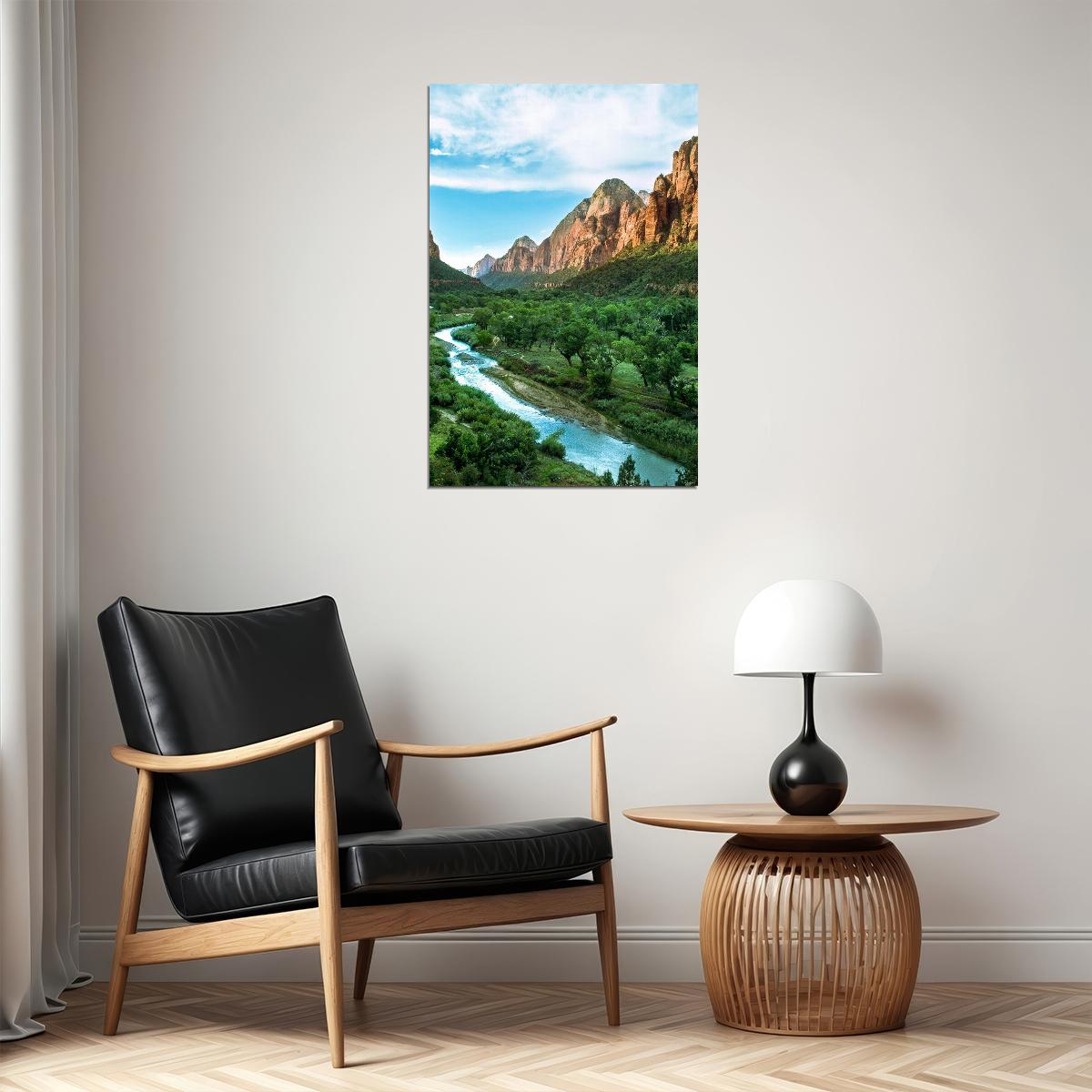 Zion National Park Overlooking Rockville Utah Poster Wall Art Print Home Wall Decor