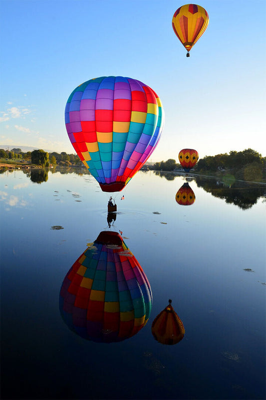 Colorful Hot Air Balloon In Sky Aircraft Poster Wall Art Print Home Wall Decor - xonomax