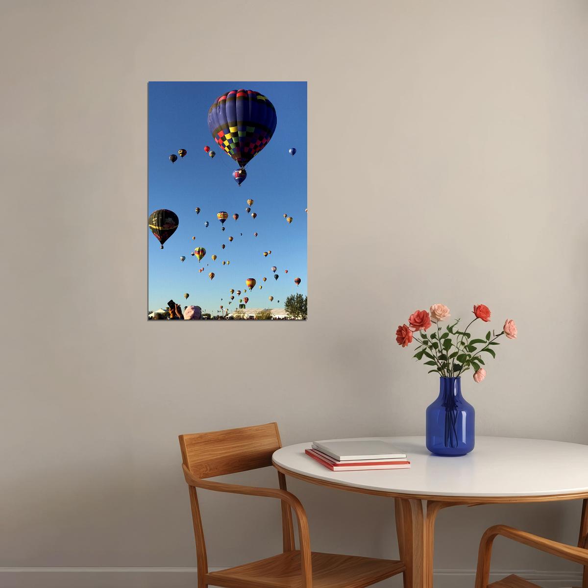Hot Air Balloon Festival Light Aircraft Poster Wall Art Print Home Wall Decor - xonomax