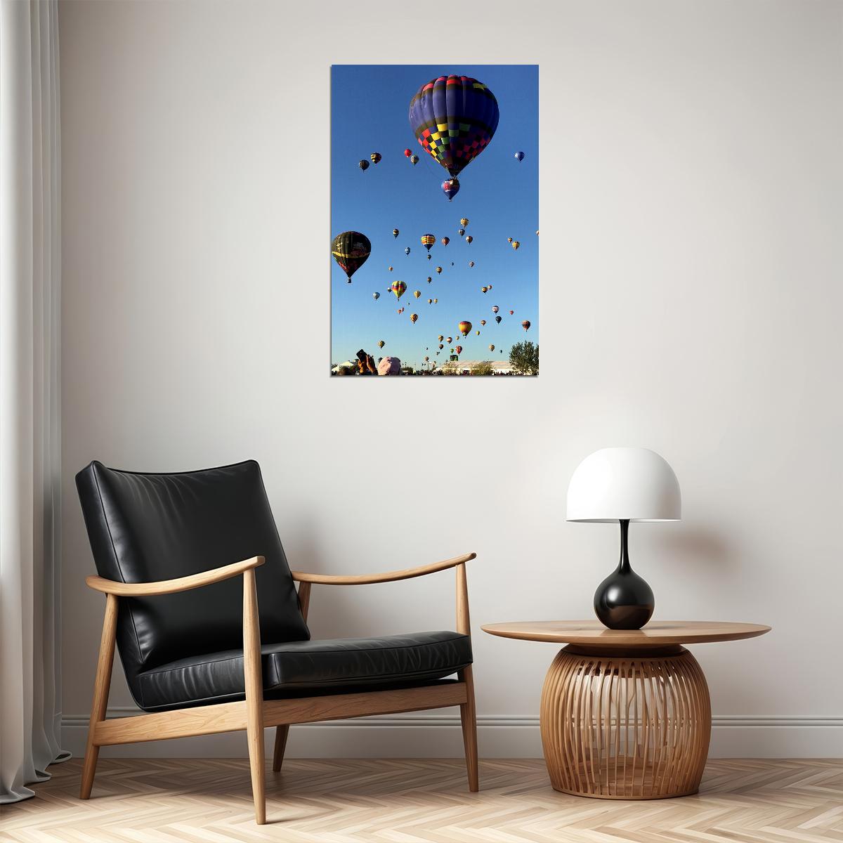 Hot Air Balloon Festival Light Aircraft Poster Wall Art Print Home Wall Decor - xonomax