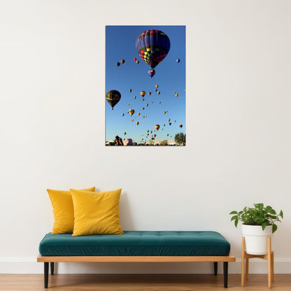 Hot Air Balloon Festival Light Aircraft Poster Wall Art Print Home Wall Decor - xonomax