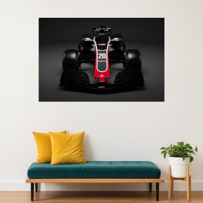 Haas F1 Formula 1 Car Racing Car Speed Fast Poster Wall Art Print Home Wall Decor - xonomax