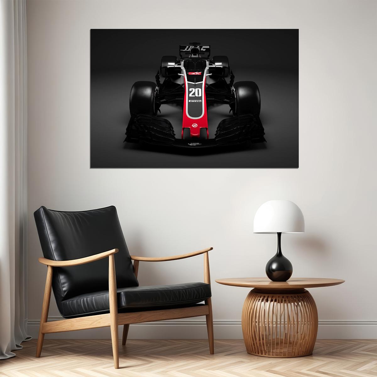 Haas F1 Formula 1 Car Racing Car Speed Fast Poster Wall Art Print Home Wall Decor - xonomax