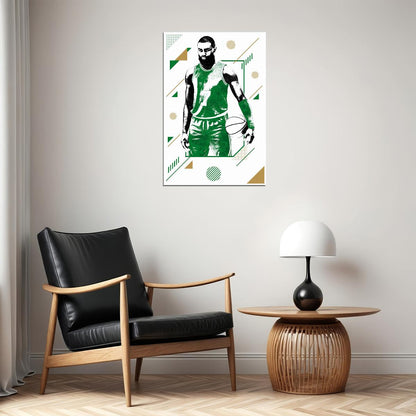 Jaylen Brown Boston Star Nba Basketball Poster Wall Art Print Home Wall Decor