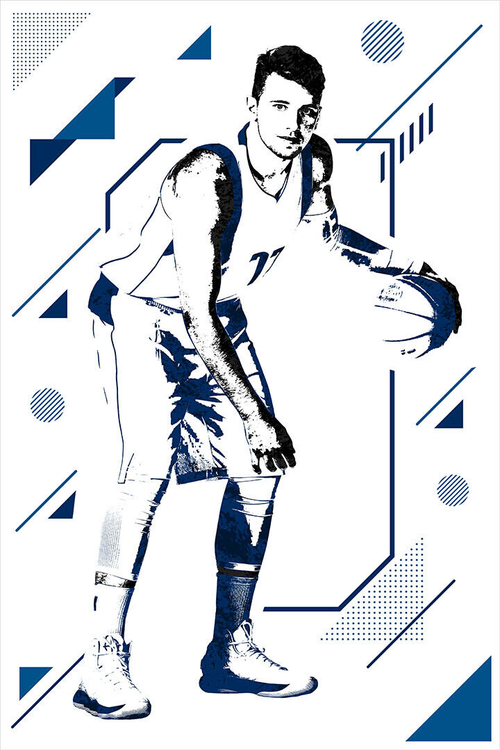Luka Doncic Dallas American Basketball Player Poster Wall Art Print Home Wall Decor - xonomax