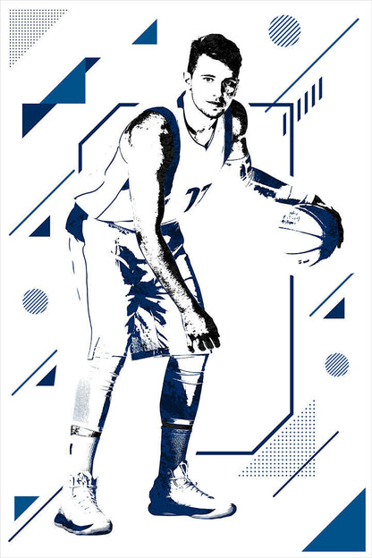 Luka Doncic Dallas American Basketball Player Poster Wall Art Print Home Wall Decor - xonomax