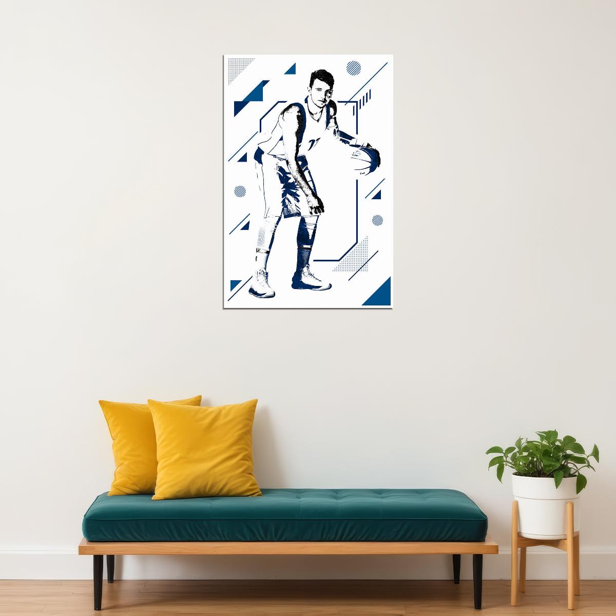 Luka Doncic Dallas American Basketball Player Poster Wall Art Print Home Wall Decor - xonomax