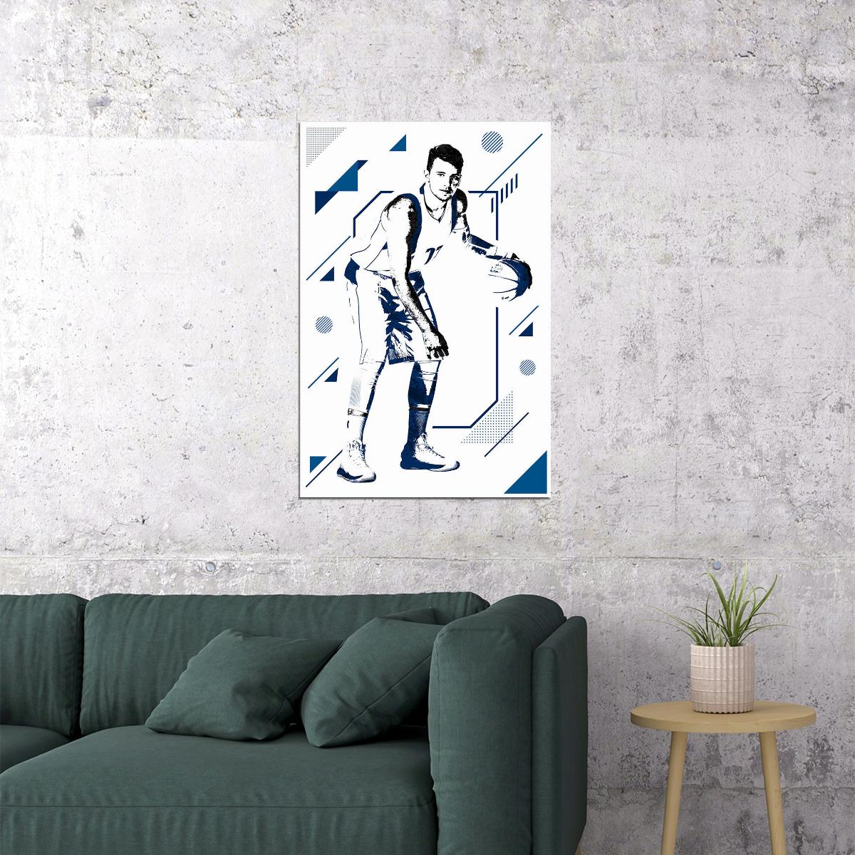 Luka Doncic Dallas American Basketball Player Poster Wall Art Print Home Wall Decor - xonomax