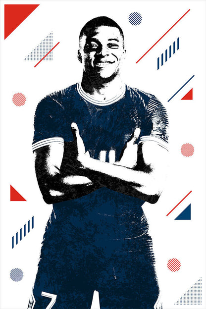 Kylian Mbappe French Football Soccer Player Poster Wall Art Print Home Wall Decor - xonomax