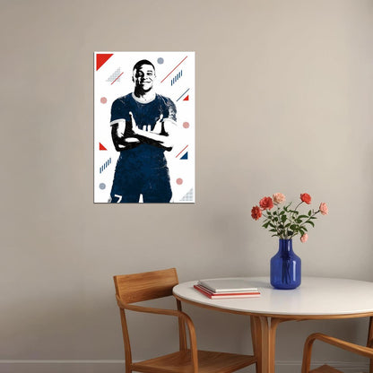 Kylian Mbappe French Football Soccer Player Poster Wall Art Print Home Wall Decor - xonomax