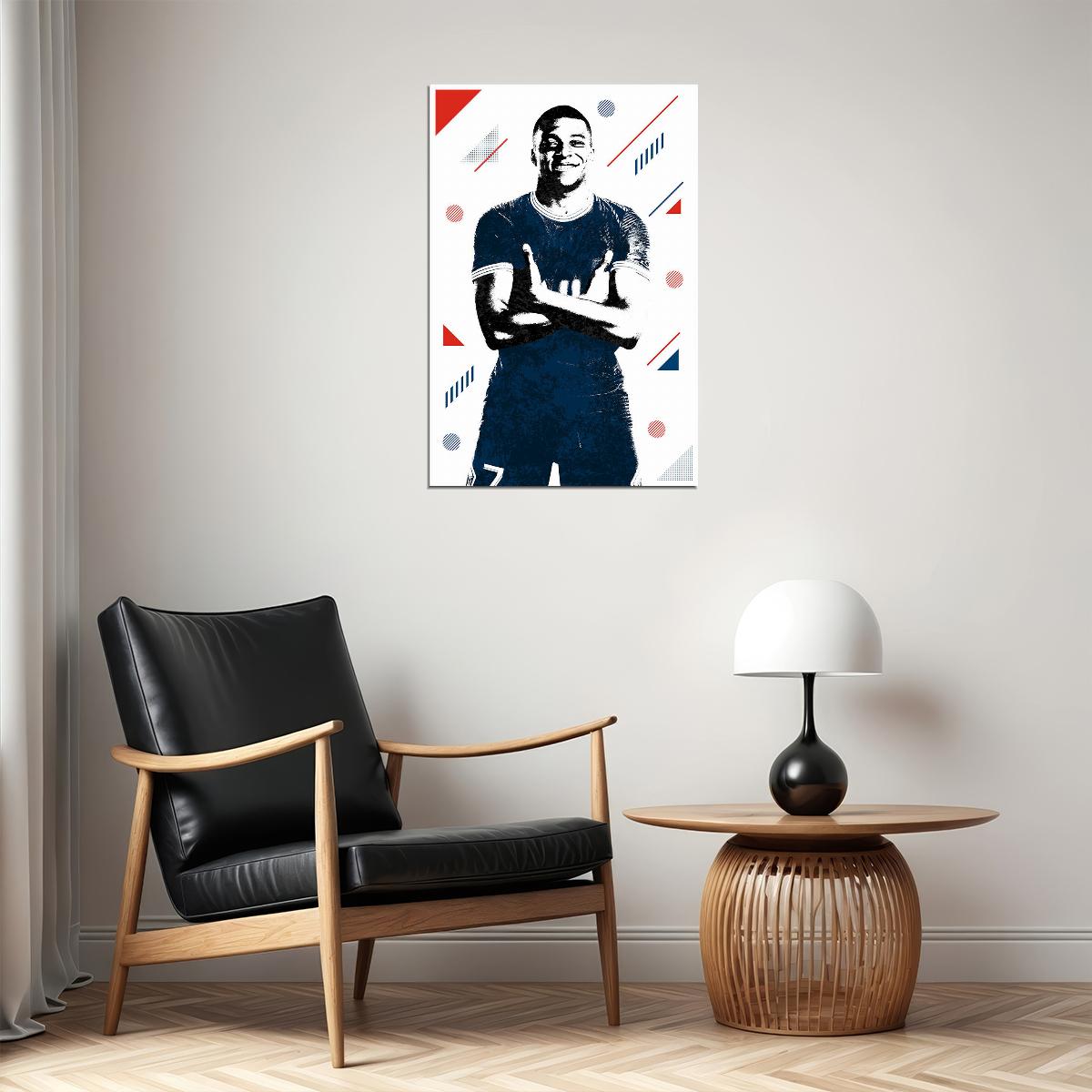 Kylian Mbappe French Football Soccer Player Poster Wall Art Print Home Wall Decor - xonomax
