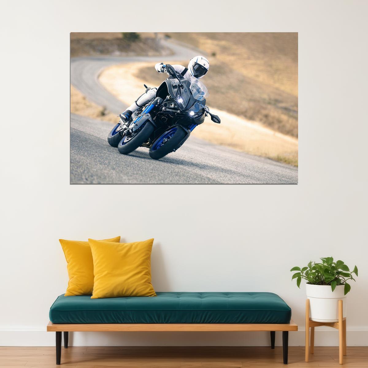 Yamaha Niken Racing Motorcycle Sports Speed Poster Wall Art Print Home Wall Decor