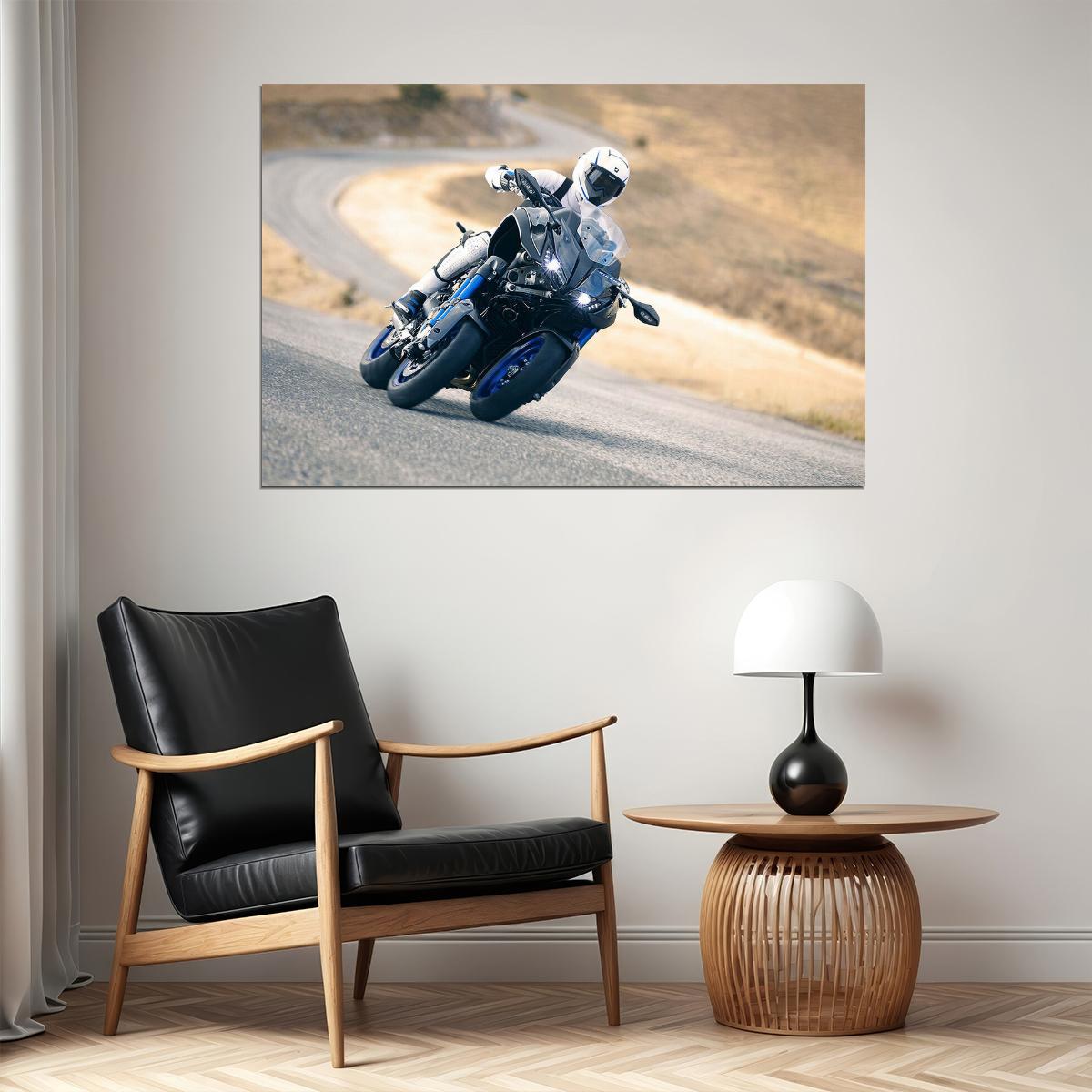 Yamaha Niken Racing Motorcycle Sports Speed Poster Wall Art Print Home Wall Decor