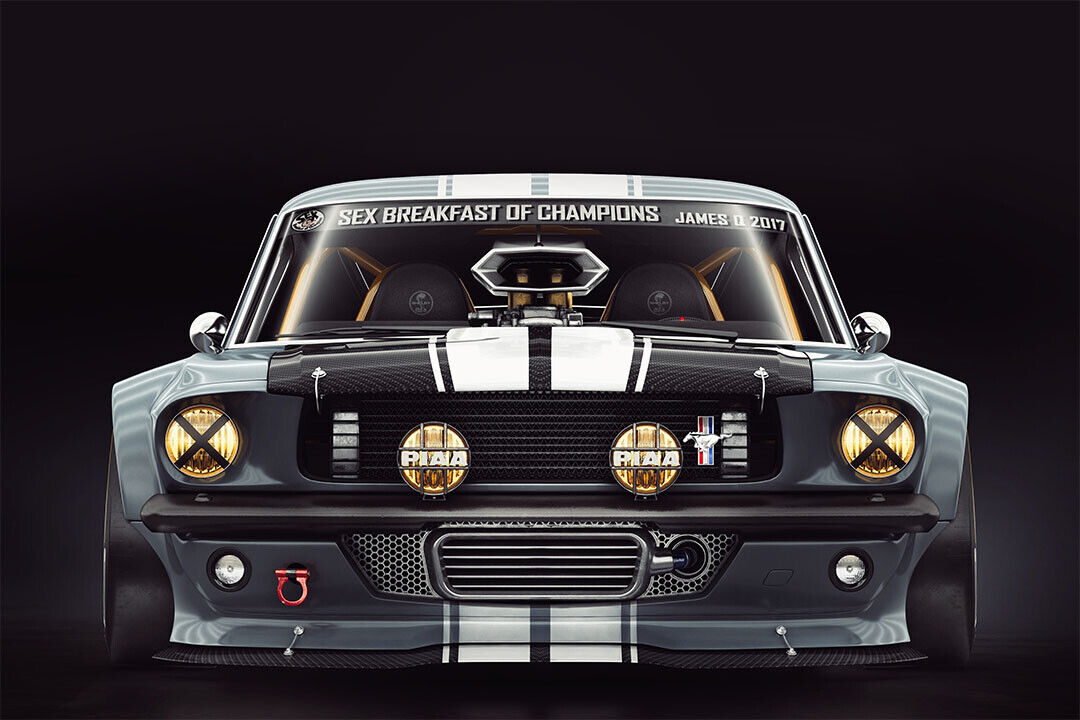 Ford Mustang 1965 Vintage Car Classic Car Poster Wall Art Print Home Wall Decor - xonomax