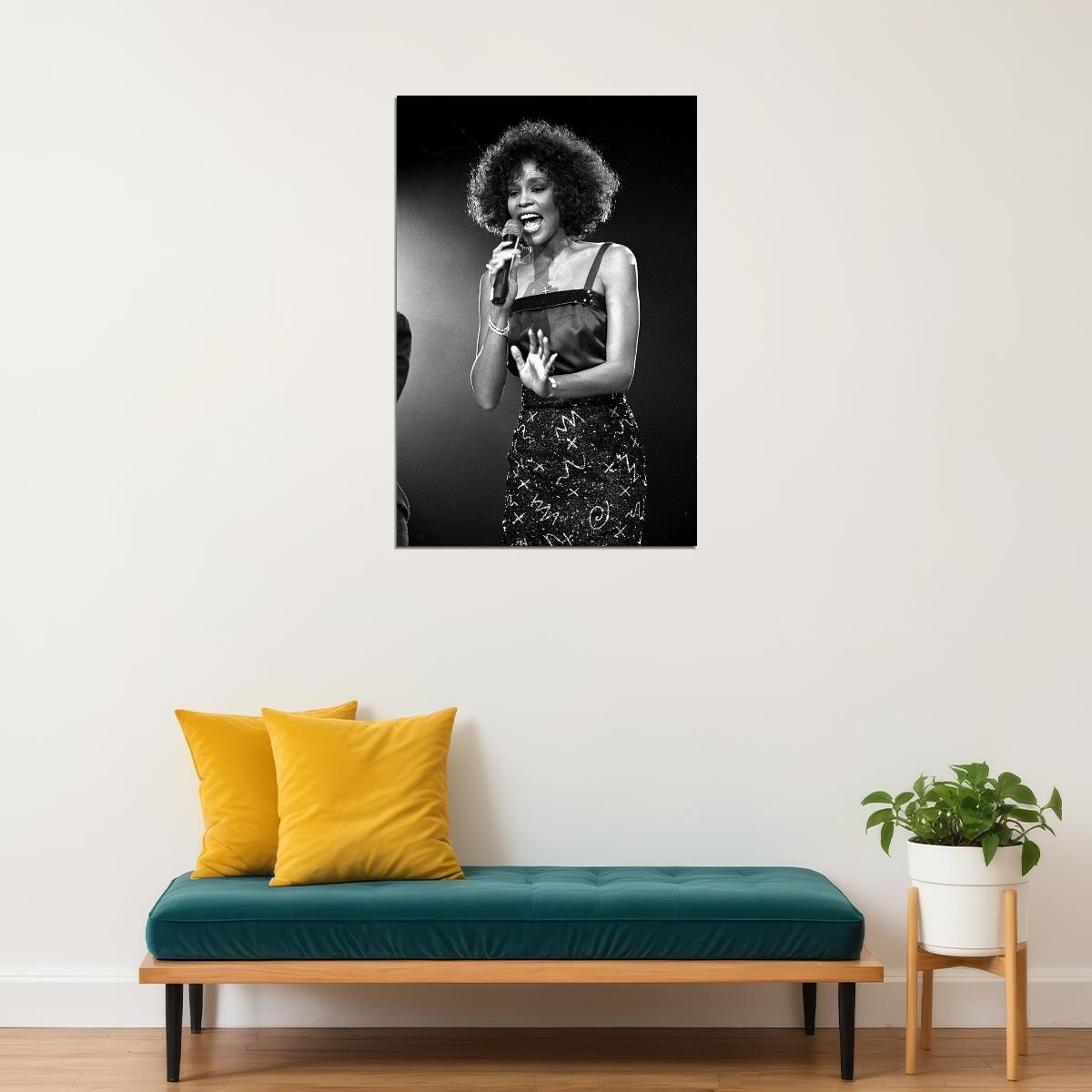 Whitney Houston 1999 World Tour Filmmaker Artist Poster Wall Art Print Home Wall Decor - xonomax