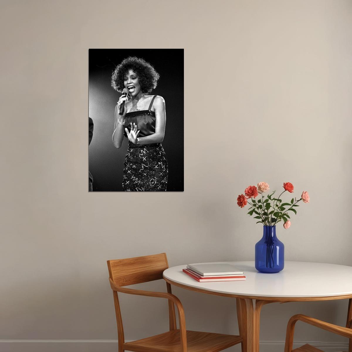 Whitney Houston 1999 World Tour Filmmaker Artist Poster Wall Art Print Home Wall Decor - xonomax