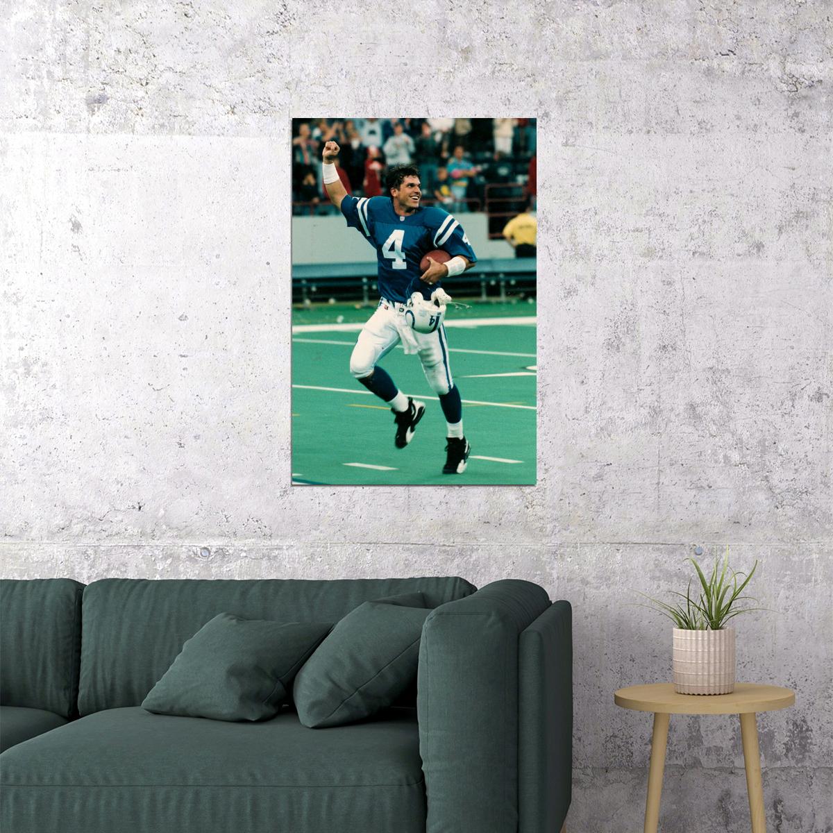 Jim Harbaugh 1991 Chıcago Match Poster Wall Art Print Home Wall Decor