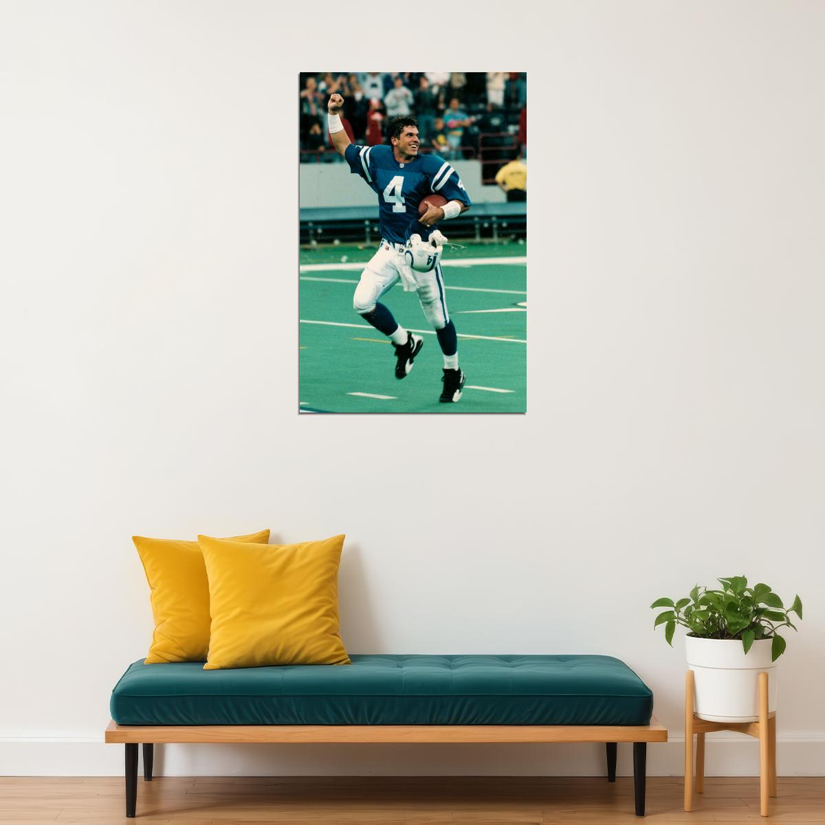 Jim Harbaugh 1991 Chıcago Match Poster Wall Art Print Home Wall Decor