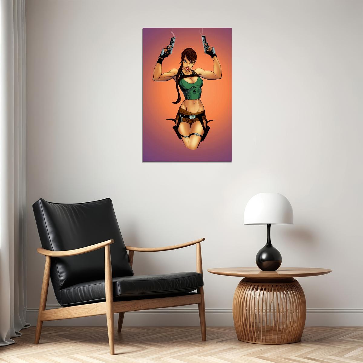 Lara Croft Tomb Raider Tv Cartoon Fantasy Poster Wall Art Print Home Wall Decor