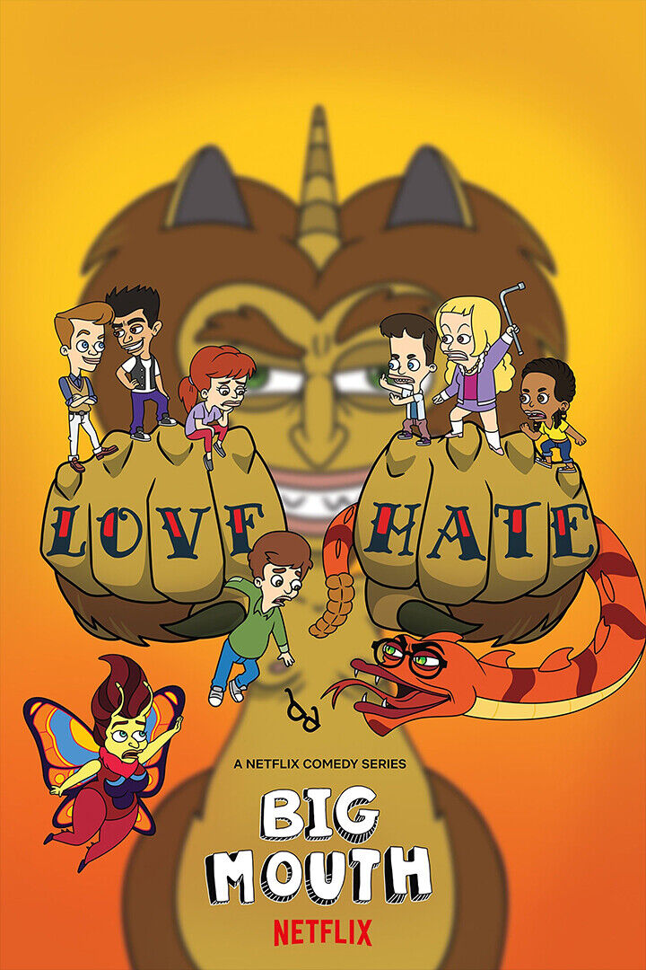 Big Mouth Aniamtion Comedy Romance Poster Wall Art Print Home Wall Decor - xonomax