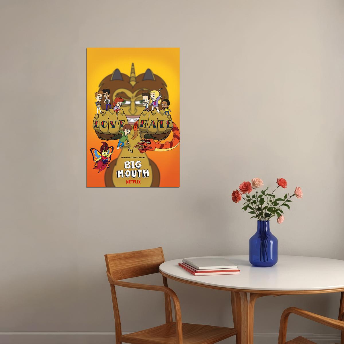 Big Mouth Aniamtion Comedy Romance Poster Wall Art Print Home Wall Decor - xonomax