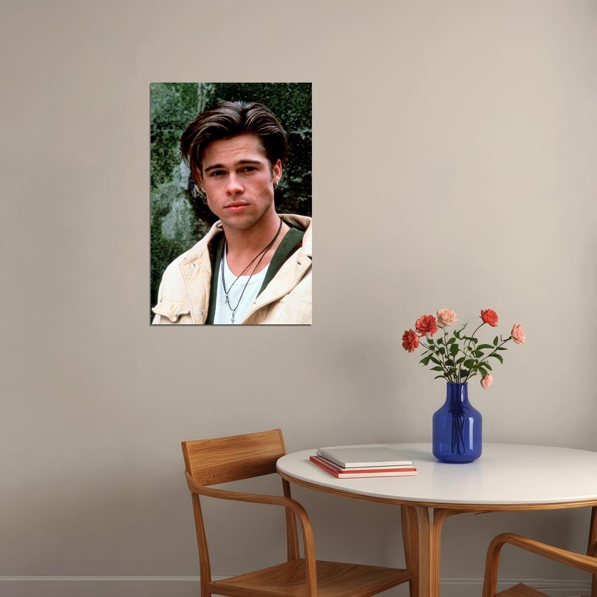 Actor Young Brad Pitt Youth Photo Poster Wall Art Print Home Wall Decor - xonomax