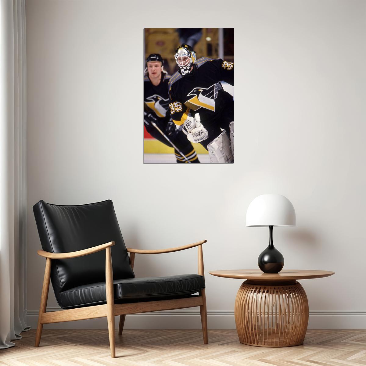 Hockey Tom Barrasso Pittsburg Sports Poster Wall Art Print Home Wall Decor - xonomax