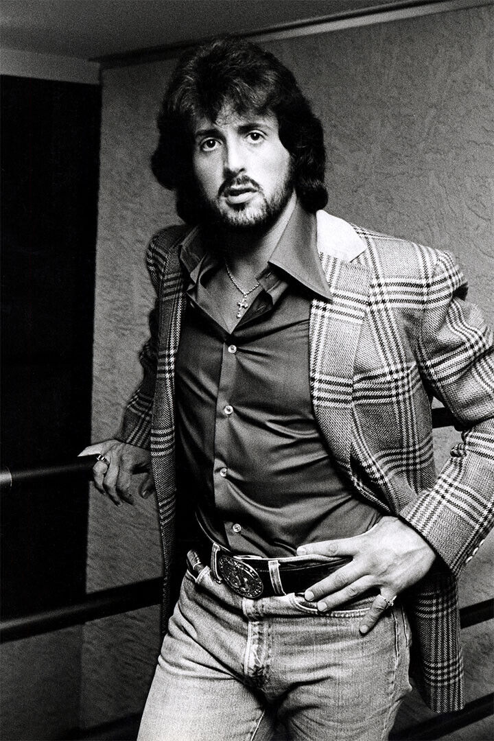 Sylvester Stallone Movie Actor Artist Black White Poster Wall Art Print Home Wall Decor - xonomax