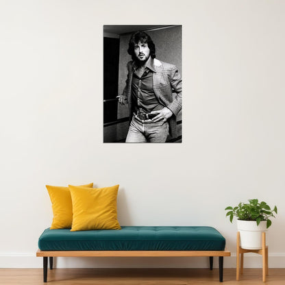 Sylvester Stallone Movie Actor Artist Black White Poster Wall Art Print Home Wall Decor - xonomax