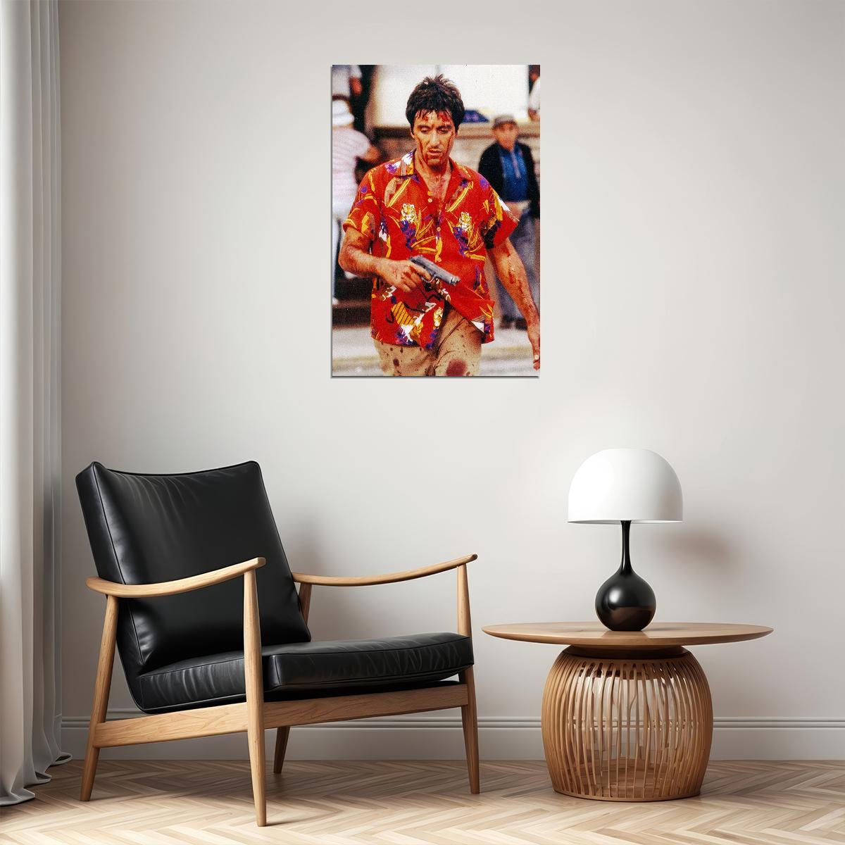 Scarface Movie Drama Crime Al Pacino Bloody Poster Wall Art Print Home Wall Decor