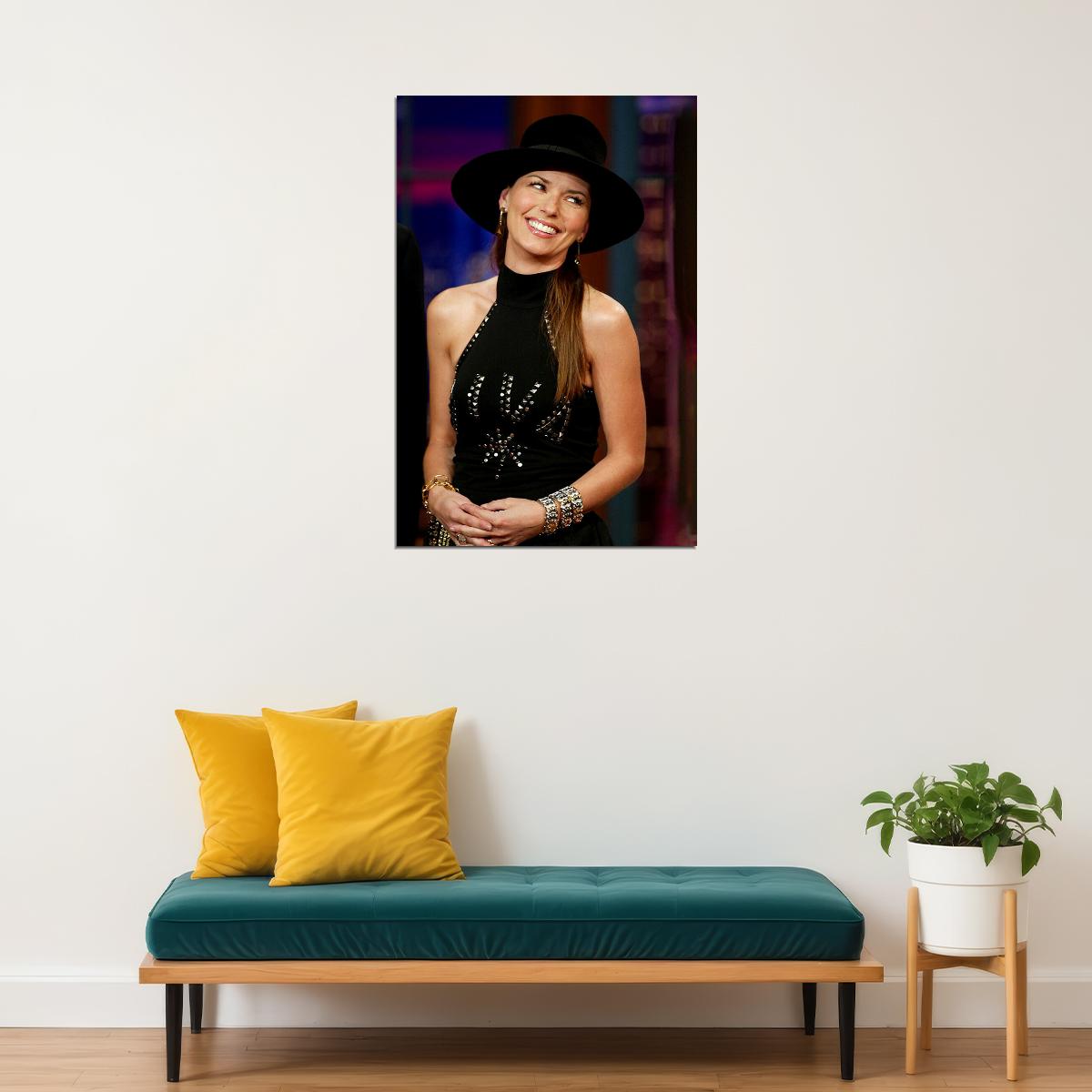 Shania Twain Black Hat Photo Poster Wall Art Print Home Wall Decor - xonomax