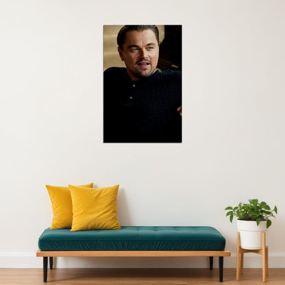 Actor Actress Leonardo Dicaprio In Black Jacket Poster Wall Art Print Home Wall Decor - xonomax