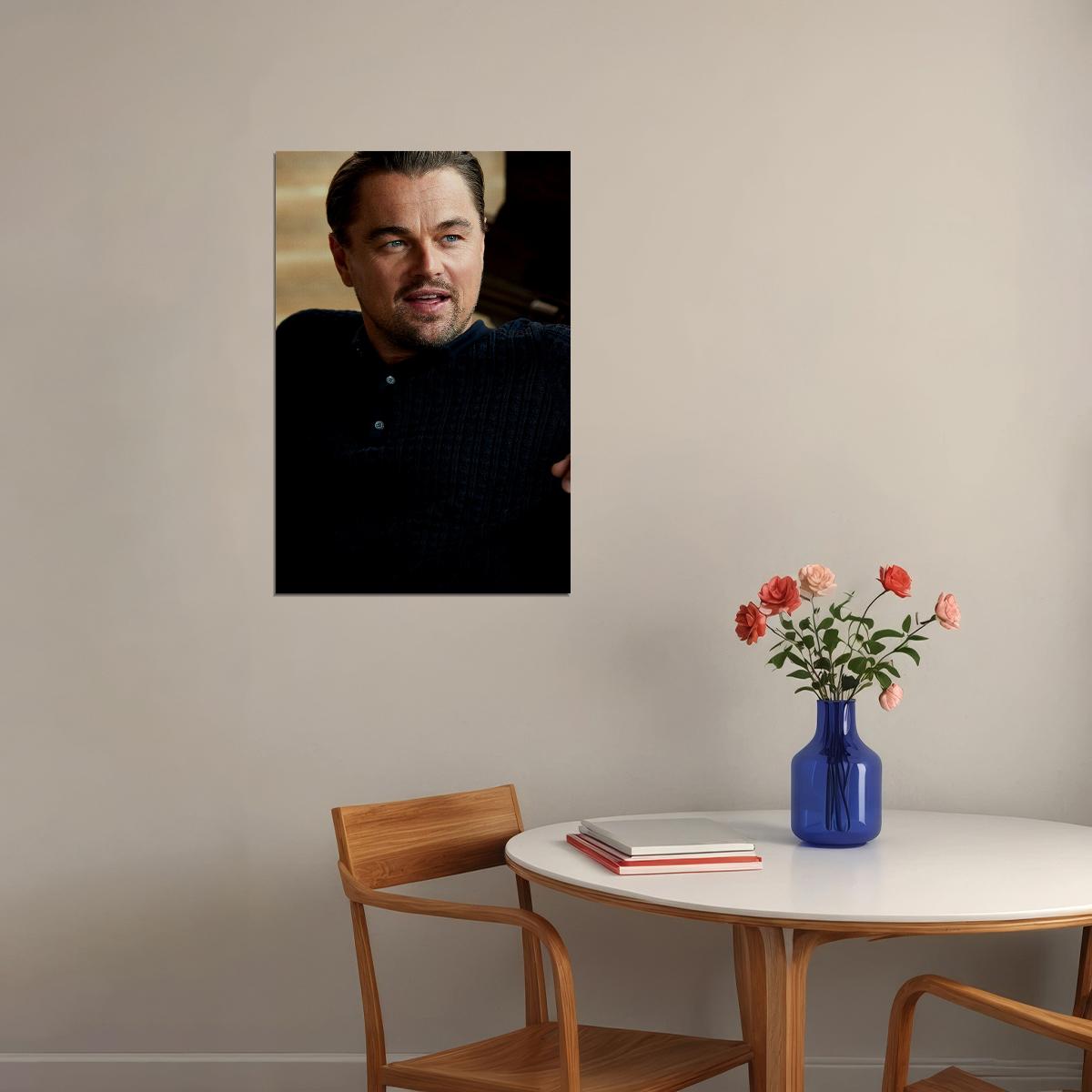 Actor Actress Leonardo Dicaprio In Black Jacket Poster Wall Art Print Home Wall Decor - xonomax