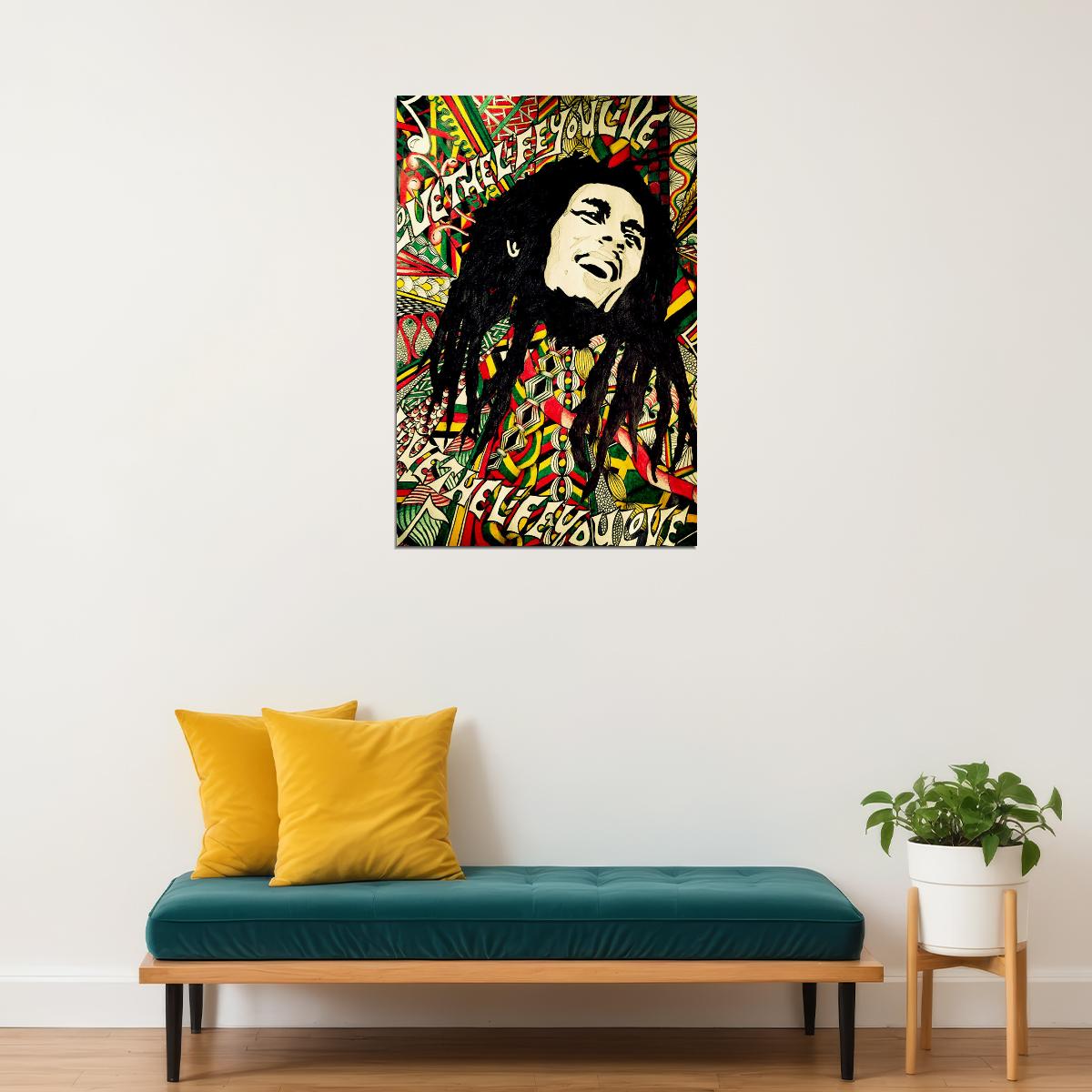 Bob Marley Reggae Natural Mystic Poster Wall Art Print Home Wall Decor - xonomax