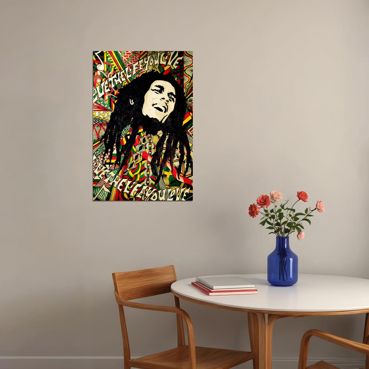 Bob Marley Reggae Natural Mystic Poster Wall Art Print Home Wall Decor - xonomax