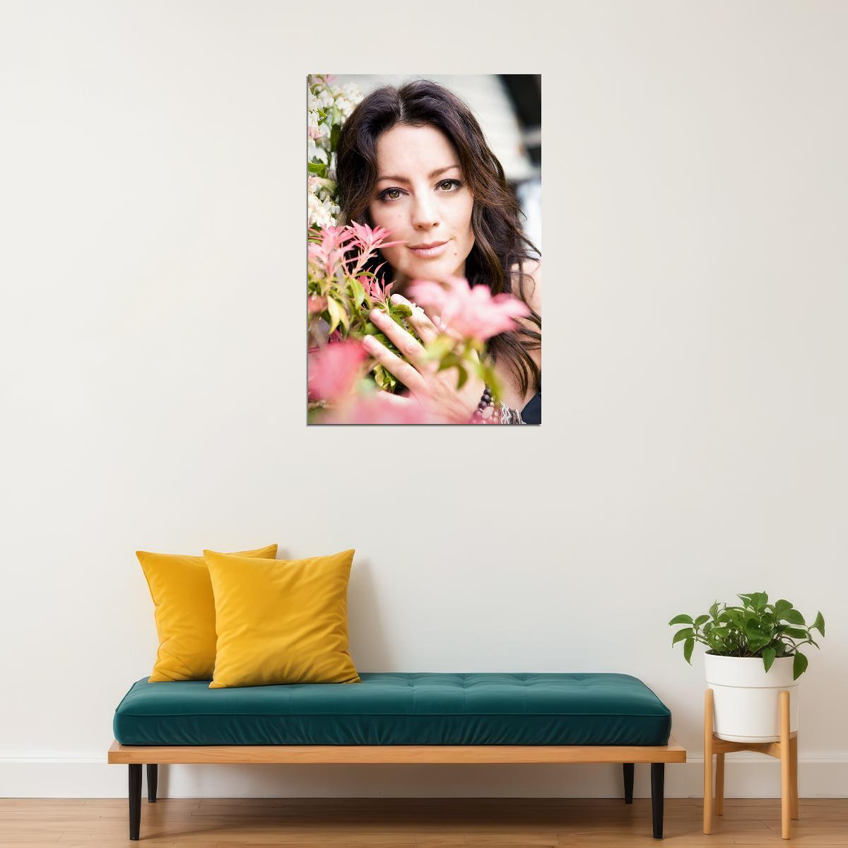 Sarah Mclachlan With The Flowers Musician Artist Poster Wall Art Print Home Wall Decor