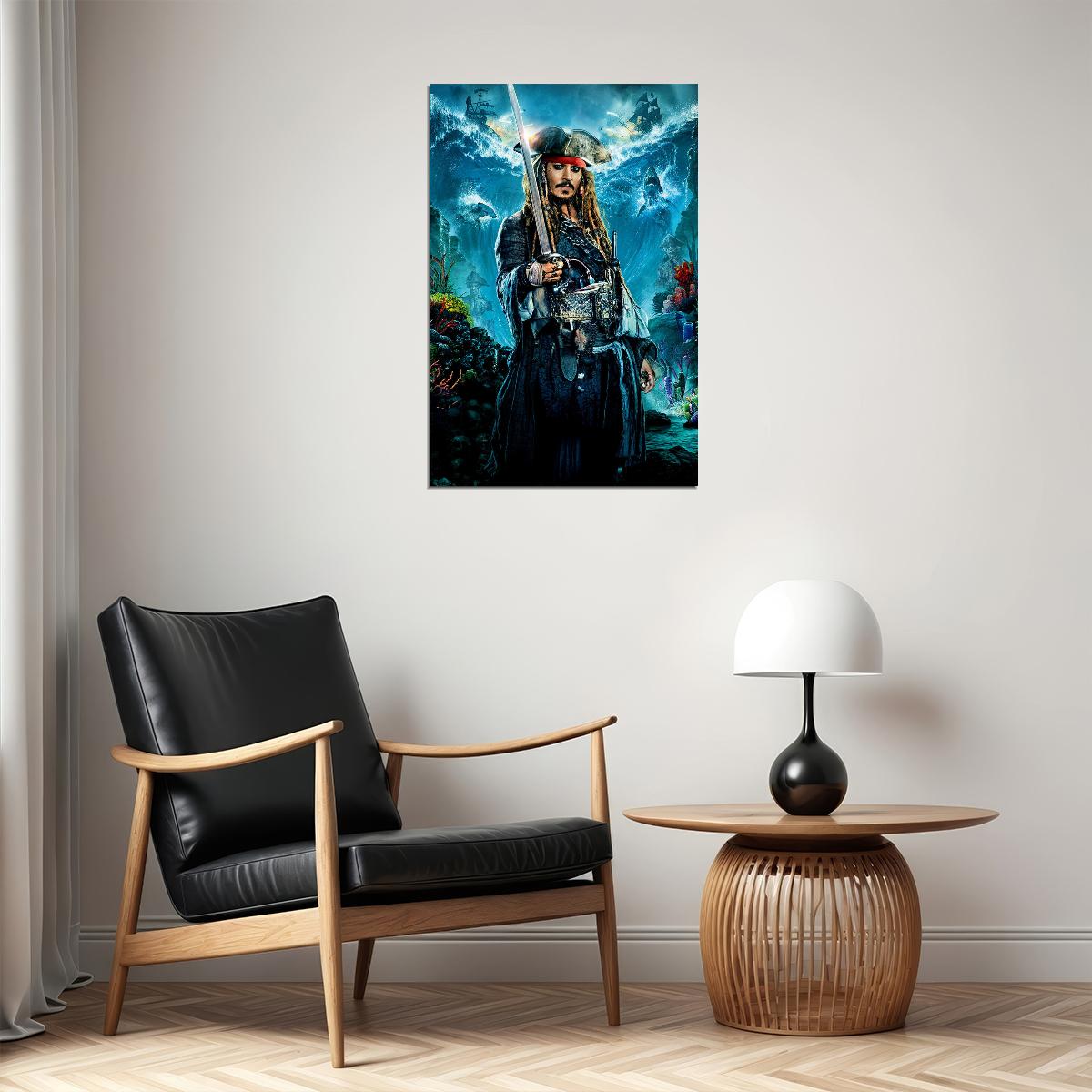 Pirates Of Carribean Movie Johnny Depp Excitement Poster Wall Art Print Home Wall Decor - xonomax