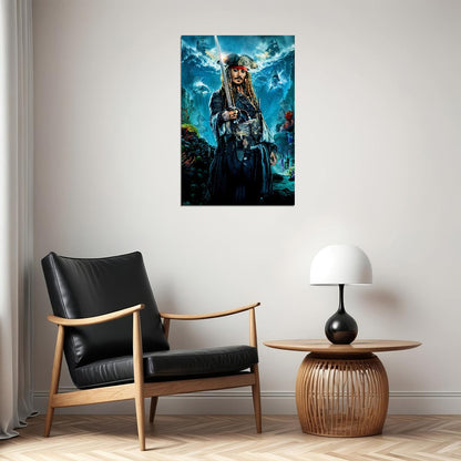 Pirates Of Carribean Movie Johnny Depp Excitement Poster Wall Art Print Home Wall Decor - xonomax